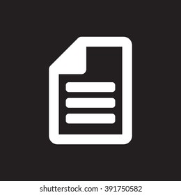 Document Icon Isolated on White Background