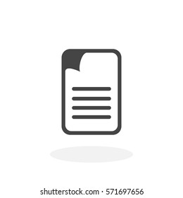 Document icon isolated on white background. Document vector logo. Flat design style. Modern vector pictogram for web graphics - stock vector
