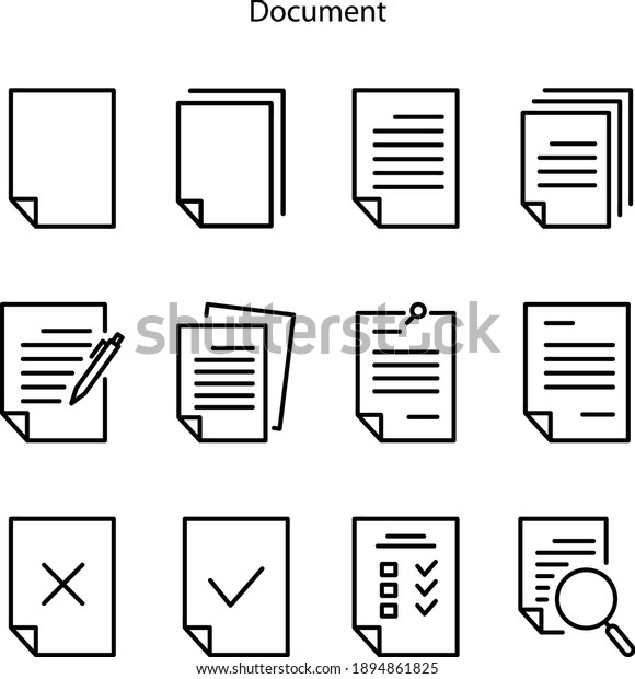 document icon isolated on white
background from office collection. document icon trendy and modern
document symbol for logo, web, app, UI. document icon
set