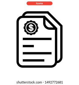 document icon isolated sign symbol vector illustration - high quality black style vector icons
