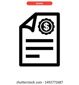 document icon isolated sign symbol vector illustration - high quality black style vector icons
