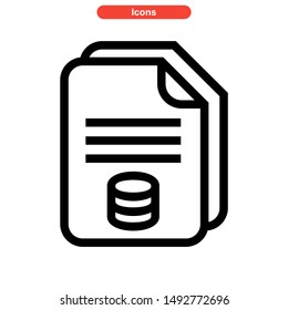 document icon isolated sign symbol vector illustration - high quality black style vector icons
