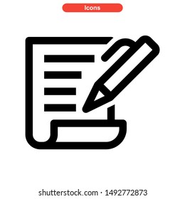 document icon isolated sign symbol vector illustration - high quality black style vector icons
