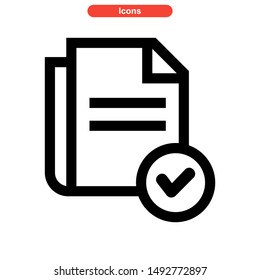 document icon isolated sign symbol vector illustration - high quality black style vector icons
