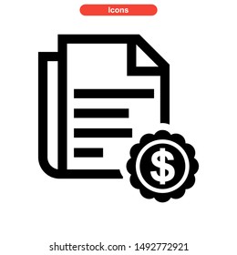document icon isolated sign symbol vector illustration - high quality black style vector icons
