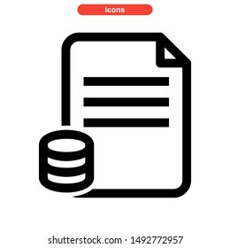 document icon isolated sign symbol vector illustration - high quality black style vector icons
