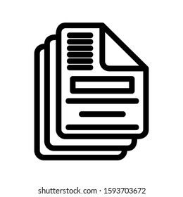 document icon isolated sign symbol vector illustration - high quality black style vector icons
