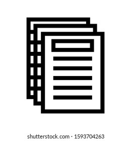 document icon isolated sign symbol vector illustration - high quality black style vector icons

