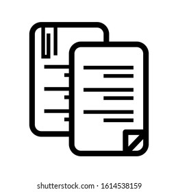 document icon isolated sign symbol vector illustration - high quality black style vector icons
