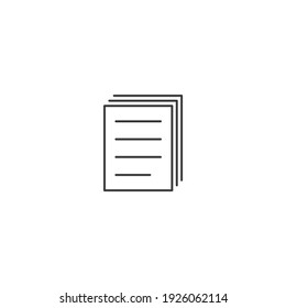 document icon, isolated document sign icon, vector illustration