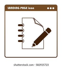document , icon for the landing page