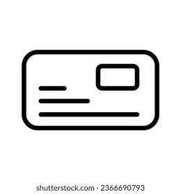 Document icon, letter, atm card, vector illustration