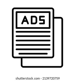 Icono de documento. Diseño De Estilo De Arte De Línea Aislado En Fondo Blanco
