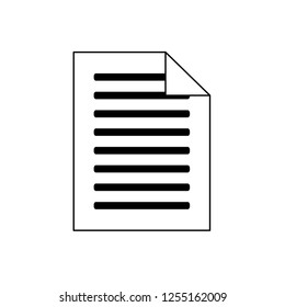document icon, line flat design file document symbol vector