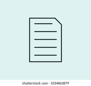 Document icon line isolated on clean background. Document icon concept drawing icon line in modern style. Vector illustration for your web site mobile logo app UI design.