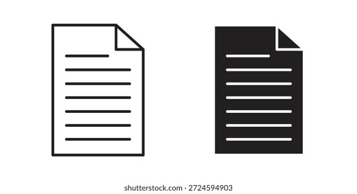 Document icon with line and silhouette versions.