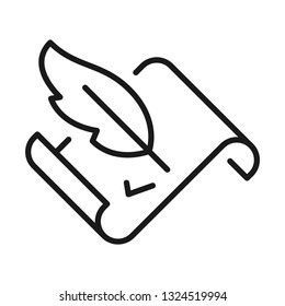 Document icon. Line style