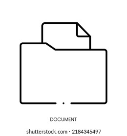 icono de documento. Signo de estilo lineal aislado en fondo blanco. Ilustración del vector