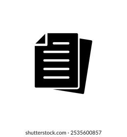 Document icon logo design. Paper sign and symbol. File Icon