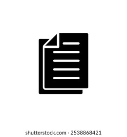 Document icon logo design. Paper sign and symbol. File Icon