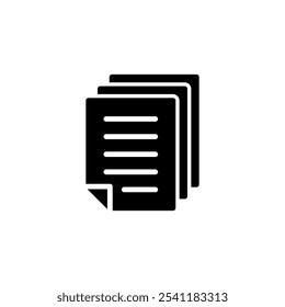 Document icon logo design. Paper sign and symbol. File Icon