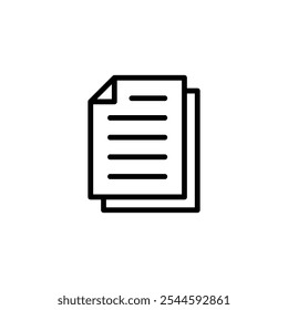 Diseño de logotipo de icono de documento. Signo de papel y símbolo. Icono de archivo