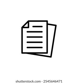 Document icon logo design. Paper sign and symbol. File Icon