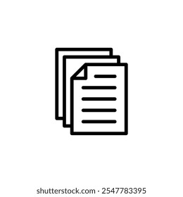 Document icon logo design. Paper sign and symbol. File Icon