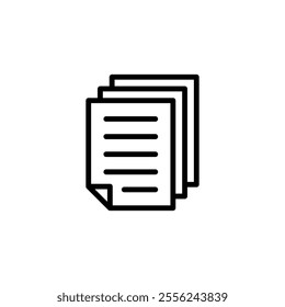Document icon logo design. Paper sign and symbol. File Icon