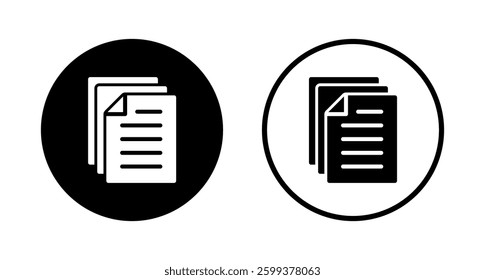 Document icon logo design. Paper sign and symbol. File Icon
