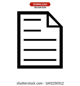 document icon or logo isolated sign symbol vector illustration - high quality black style vector icons
