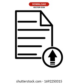 icono de documento o logotipo símbolo de signo aislado ilustración vectorial - iconos vectoriales de estilo negro de alta calidad
