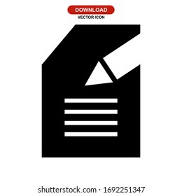 document icon or logo isolated sign symbol vector illustration - high quality black style vector icons
