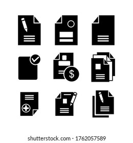 icono de documento o logotipo símbolo de signo aislado ilustración vectorial - Colección de iconos vectoriales de estilo negro de alta calidad
