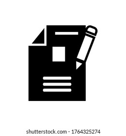 Document icon or logo isolated sign symbol vector illustration - Collection of high quality black style vector icons
