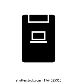 Icono del documento o logotipo símbolo de signo aislado ilustración vectorial - Colección de iconos vectoriales de estilo negro de alta calidad

