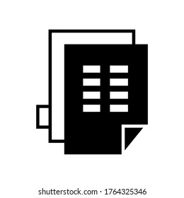 Document icon or logo isolated sign symbol vector illustration - Collection of high quality black style vector icons
