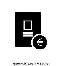 Icono del documento o logotipo símbolo de signo aislado ilustración vectorial - Colección de iconos vectoriales de estilo negro de alta calidad
