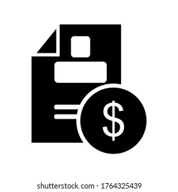Icono del documento o logotipo símbolo de signo aislado ilustración vectorial - Colección de iconos vectoriales de estilo negro de alta calidad
