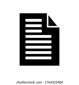 Document icon or logo isolated sign symbol vector illustration - Collection of high quality black style vector icons
