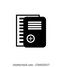 Icono del documento o logotipo símbolo de signo aislado ilustración vectorial - Colección de iconos vectoriales de estilo negro de alta calidad
