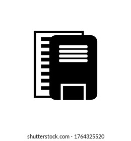 Icono del documento o logotipo símbolo de signo aislado ilustración vectorial - Colección de iconos vectoriales de estilo negro de alta calidad
