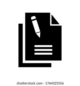 Document icon or logo isolated sign symbol vector illustration - Collection of high quality black style vector icons
