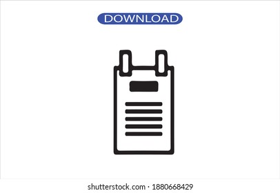 icono de documento o logotipo símbolo de signo aislado ilustración vectorial - iconos vectoriales de estilo negro de alta calidad.