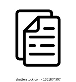 Document icon or logo isolated sign symbol vector illustration - high quality black style vector icons
