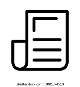 Icono de documento o logotipo símbolo de signo aislado ilustración vectorial - iconos vectoriales de estilo negro de alta calidad
