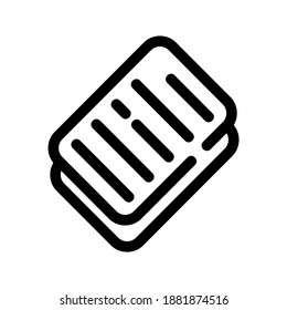 Icono de documento o logotipo símbolo de signo aislado ilustración vectorial - iconos vectoriales de estilo negro de alta calidad
