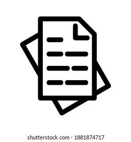 Icono de documento o logotipo símbolo de signo aislado ilustración vectorial - iconos vectoriales de estilo negro de alta calidad
