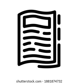 Icono de documento o logotipo símbolo de signo aislado ilustración vectorial - iconos vectoriales de estilo negro de alta calidad
