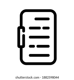 Icono de documento o logotipo símbolo de signo aislado ilustración vectorial - iconos vectoriales de estilo negro de alta calidad
